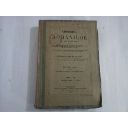 CHRONICA ROMANILOR - Gheorghie Sincai - tomul 3 - 1886